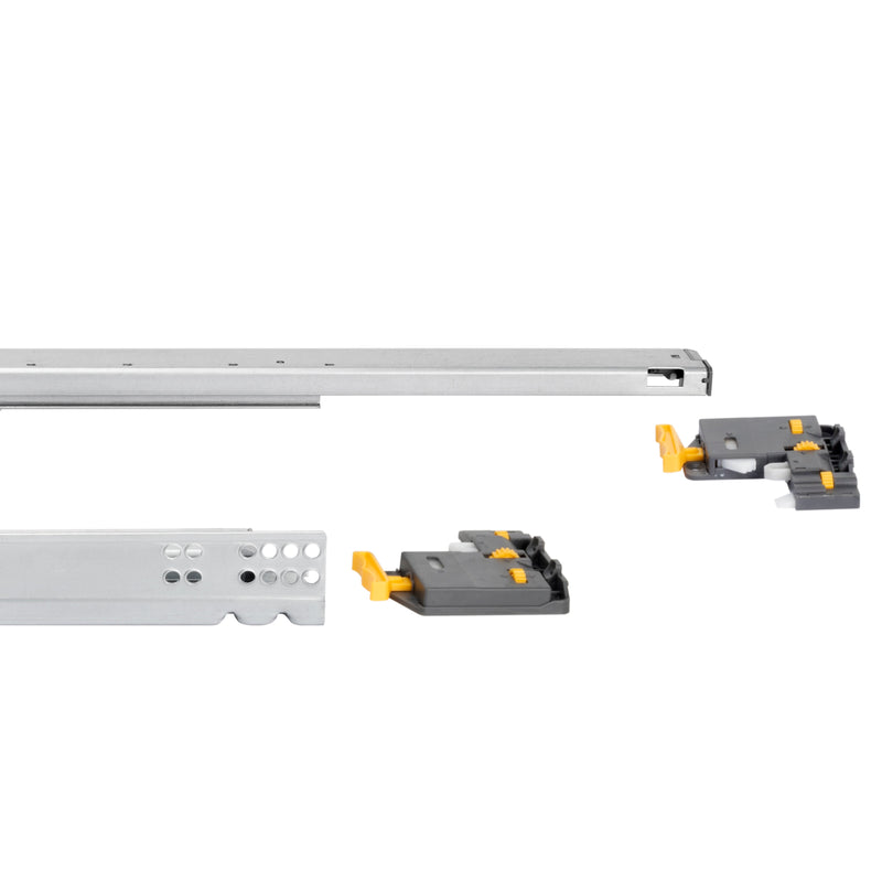 Set 10 Guide Cassetto con Estrazione Soft Prodondità 290 mm in Acciaio Emuca Bianco