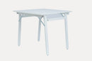 Tavolo Pieghevole Salvaspazio 80x80x74,5-76 cm Party in Legno e Laminato Bianco