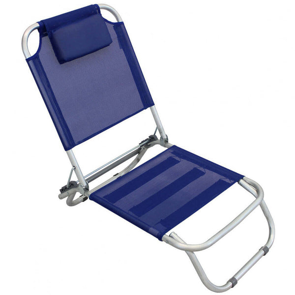 prezzo Verstellbarer Spiaggina 56x47x20/72 h cm aus Aluminium und blauem Textilene