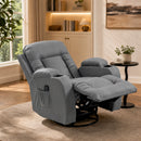 Poltrona Reclinabile Massaggiante e Riscaldata 82x99x103 cm 8 Punti Massaggio con Telecomando in Pelle PU Grigio Chiaro      