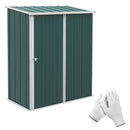 Casetta da Giardino 161,5x94,5x196 cm Porta Attrezzi con Catenaccio in Acciaio Verde      