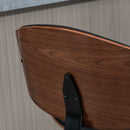 Set 2 Sgabelli da Bar con Schienale 53x52x92-112 cm in Legno e Finta Pelle Nero  