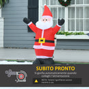 Babbo Natale Gonfiabile Luminoso con Luci LED 80x40x120 cm 