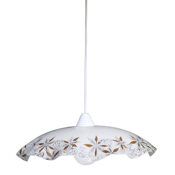 sconto Aufhängung D45 1xE27 Weißer Rahmen Glasplatte Weiß E-Energy Brigitta