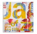 Dipinto su Tela Music 100x3,5x100 cm in Legno e Canvas