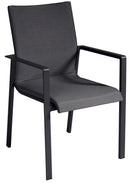 Sedia Impilabile da Giardino 58x63x91 cm in Alluminio Santa Fè Grigio