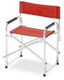 Sedia Regista da Giardino 61x50x79 cm in Alluminio e Poliestere Rossa