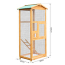 Gabbia per Uccelli Pappagallo in Legno per Giardino 68x63x165 cm 