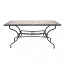 Tavolo Rettangolare Nereo 160x90x74 h cm in Acciaio Tortora