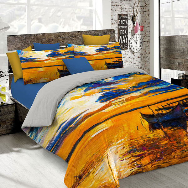 prezzo Bettbezug mit Aufdruck auf der Doppeltasche und den Kissenbezügen