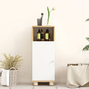Mobiletto Bagno Salvaspazio 30x30x79,7 cm Rivestimento in Melamina Bianco e Legno   