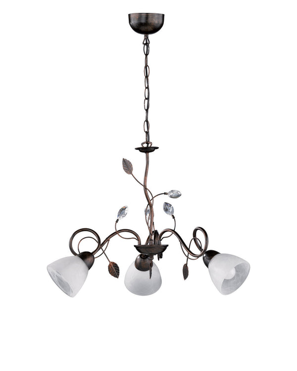 Lampadario Sospeso da Interno Attacco E14 in Metallo Ruggine anticato online