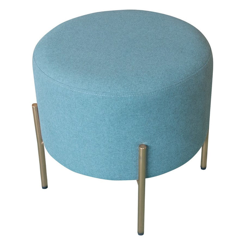 Pouf Poggiapiedi Ø40 cm in Tessuto Kate Verde