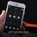 Camino Elettrico a Vapore Acqueo con Fiamme 3D con Bruciatore a Incasso 150x22,7x17,8 cm VAPOR3D150 Telecomando e APP in Acciaio e Alluminio Nero