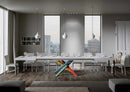 Tavolo Allungabile 180-440x90x77 cm Volantis Bianco Frassino