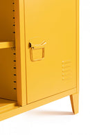Mobile TV con 2 Ante 40x120,5x58,5 cm Cambridge in Acciaio Giallo