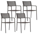 Set Tavolo Pieghevole e 4 Sedie da Giardino in Acciaio RD Italia Lola Antracite