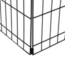 Recinto per Cani Gatti Cuccioli Roditori Recinzione Rete Gabbia 8 Pezzi 61x61 cm Nero 