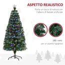 Albero di Natale Artificiale 150 cm in Fibra Ottica Foltissimo con 180 LED 