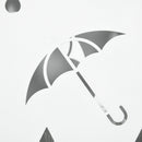 Portaombrelli con 4 Ganci e Vaschetta Raccogligocce 15,5x15,5x41cm in Metallo Bianco 
