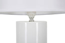 Lampada da Tavolo Glam Elegant 30x48,5x30 cm in Ceramica Bianco/Oro