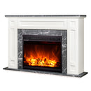 Camino Elettrico da Pavimento 78x115x27 cm Effetto Fiamma 1500W Frida & Lorance Ivory/dark gray