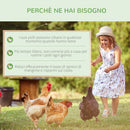 Mangiatoia per Galline 56x37x18,5 cm in Alluminio Argento