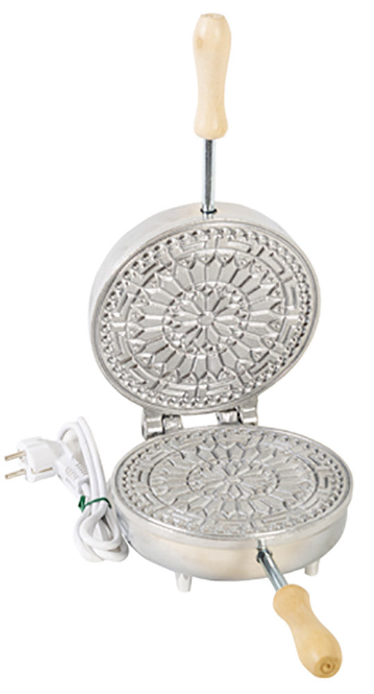 Biscottiera Elettrica 600W per Cialda Disegno Rosone Sottile e Croccante CBE Elettronica sconto