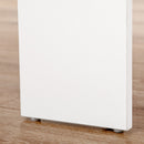 Tavolo da Pranzo Pieghevole  6 Persone 180x85x75 cm in Truciolato e Acciaio Bianco