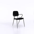 Set 4 Sedie 52x50x81,5 cm Velluto Nero