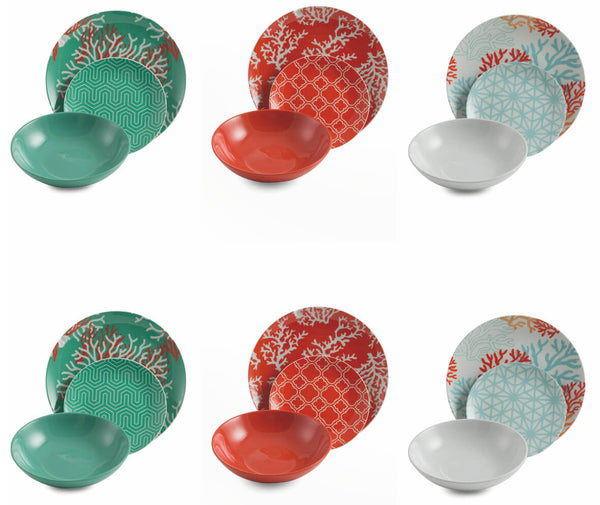 acquista Villa d'Este Reef Tafelservice aus Porzellan und Steinzeug 18-teilig