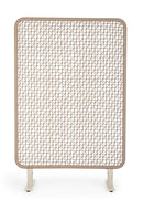 Paravento da Esterno 120x50x180h cm in Alluminio e PP Babilo Pelican e Beige 