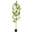 Pianta Artificiale Ulivo H180 cm con Vaso Verde