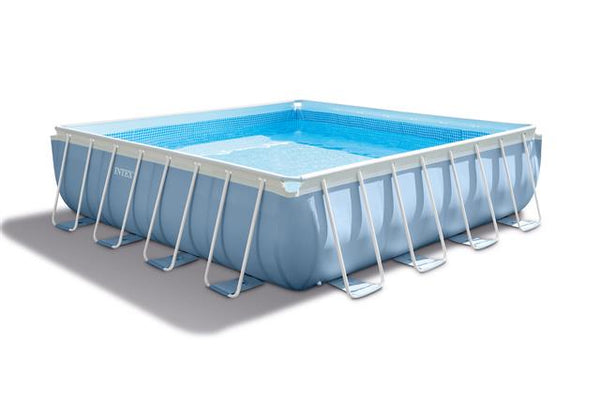 online Oberirdischer quadratischer Pool H122x488x488cm mit Leiterpumpe und Intex-Prismenrahmenabdeckungen