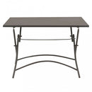 Tavolo Bristol 110x70x72 h cm in Acciaio Taupe