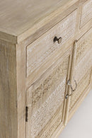 Credenza 3 Ante 3 Cassetti con Vetrora in Legno