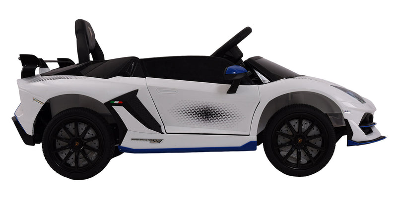 Macchina Elettrica per Bambini 12V con Licenza Lamborghini Aventador SVJ Small Bianca