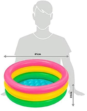 Piscina Gonfiabile per Bambini 3 Anelli Ø61x22 cm Intex Baby Sunset 57107