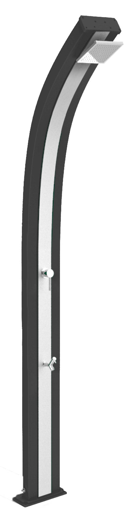 prezzo Doccia da Esterno Giardino Miscelatore e Lavapiedi Arkema Spring Fascia Inox Grigio Antracite