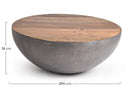Tavolino Lancaster Grigio D90 in Legno Riciclato