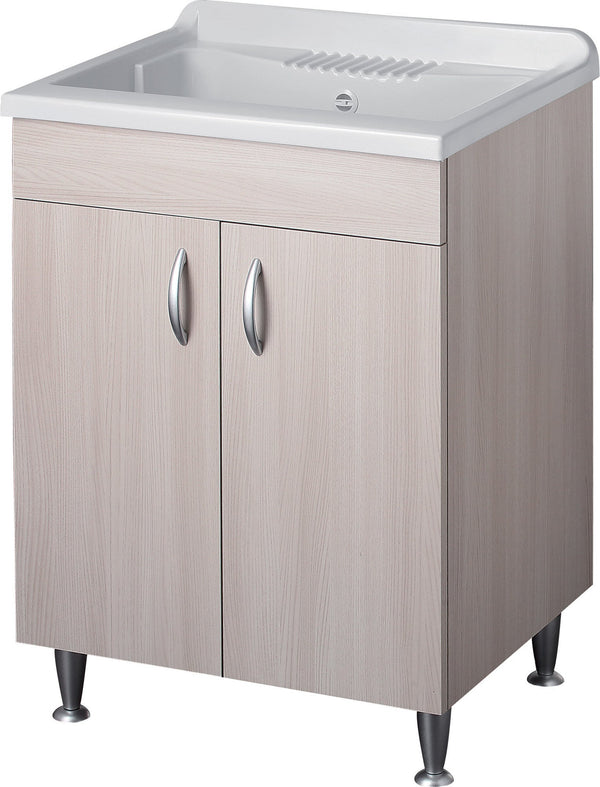 Waschbeckenschrank in Melamin 60x50x85 cm 2 Türen Forlani Eco Elm acquista