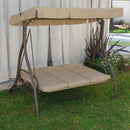  Dondolo 3 Posti Reclinabile Struttura in Ferro per Arredo Giardino Esterno