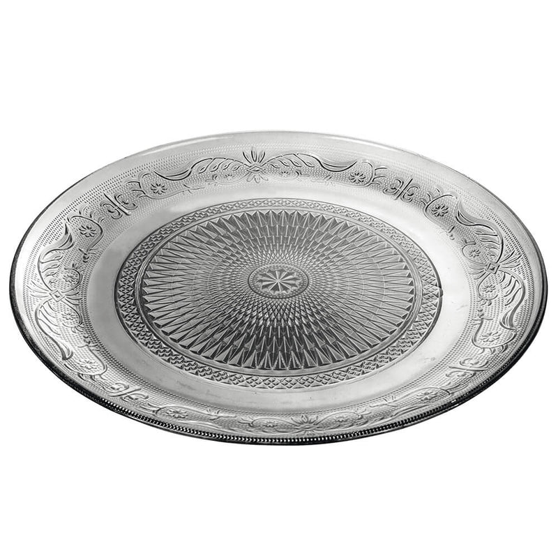 Set 6 Piatti Tondi Ø25,3x2 cm  in Vetro VdE Tivoli 1996 Imperial Grigio