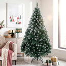 Albero di Natale Artificiale Ø100x180 cm con 700 Rami Ignifughi e Base Pieghevole in Acciaio Verde      