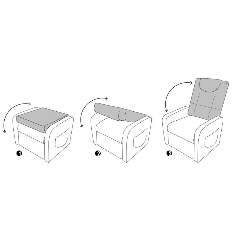 Poltrona Relax Reclinabile Manuale 62x71x100 cm in Tessuto Rosso