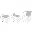 Poltrona Relax Reclinabile Manuale 62x71x100 cm in Tessuto Grigio Scuro