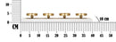 Portacandele 4 Posti da Tavolo 40x10x5 cm in Metallo Oro Base in Marmo Bianco