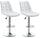 Set mit 2 Hockern 51 x 60 x 95/115 cm aus weißem Kunstleder