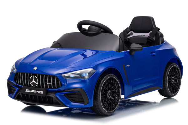 Macchina Elettrica per Bambini 12V Licenza Ufficiale Mercedes CLE53 Sedile in Pelle Blu prezzo