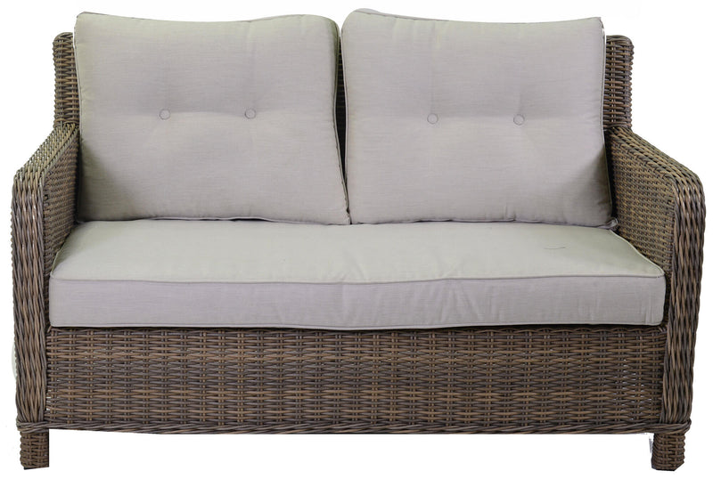 Set da Giardino Divano 2 Poltrone e Tavolino in Polyrattan Baltimora